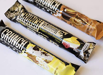 Warrior Crunch - High Protein Bars - 20g Protein Each Bar - Low Carb, Low Sugar Snack - 12 Pack x 64g (Variety Pack)