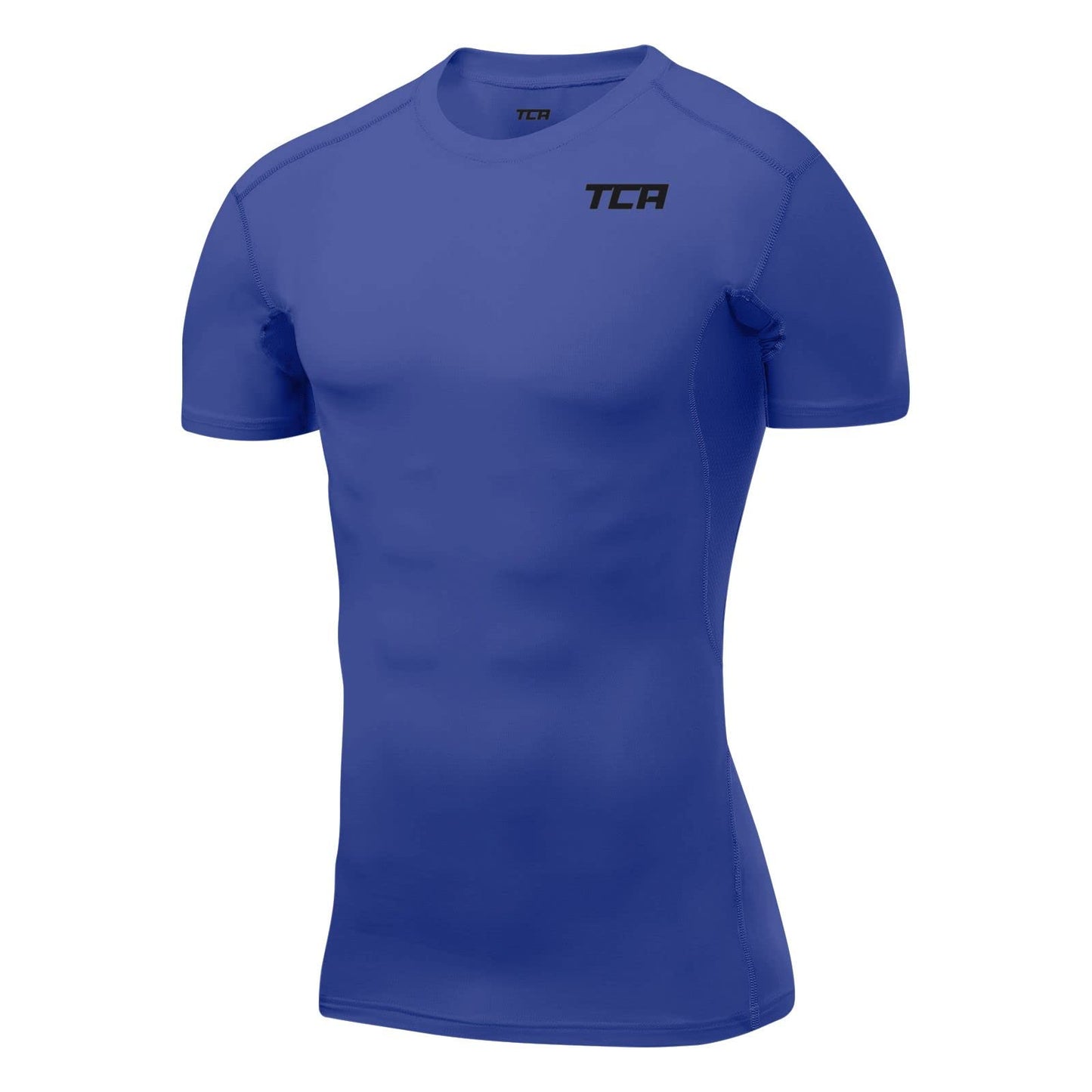 TCA Men's and Boys' HyperFusion Compression Base Layer Top Short Sleeve Under Shirt