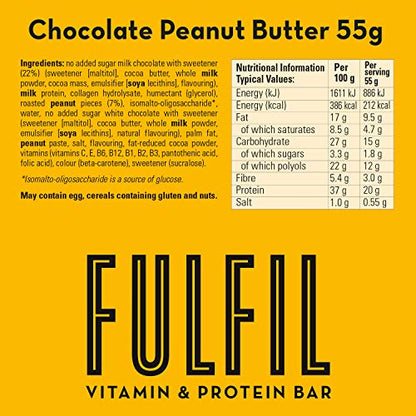 FULFIL Vitamin and Protein Bars (15 x 55 g Bars)