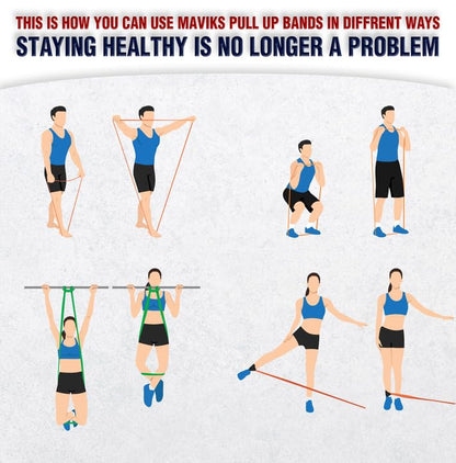 Exercise Bands Resistance Bands for Working Out, Set of 5 Bands