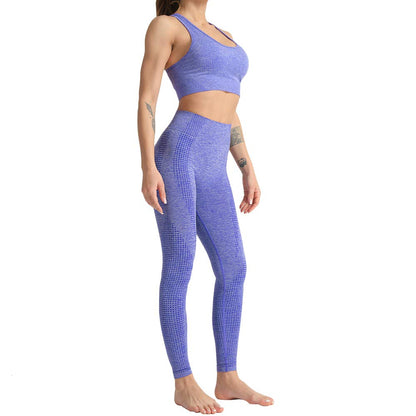 WodoWei Women 2 Piece Workout Outfits Sports Bra Seamless Leggings Yoga Gym Activewear Set