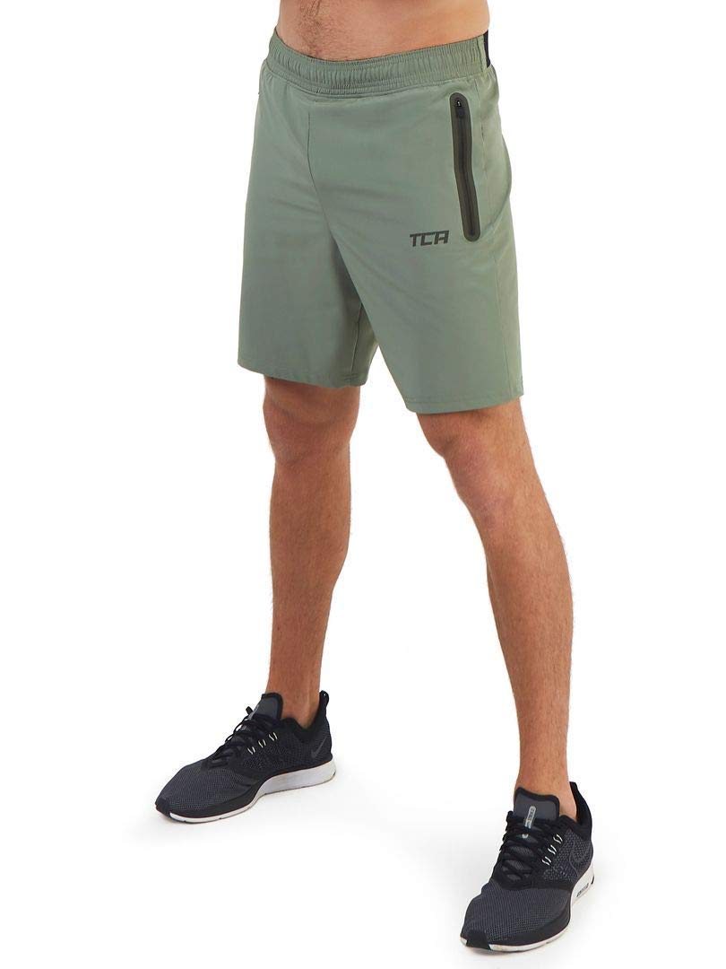 TCA Elite Tech Lightweight Mens Running Shorts Men Gym Shorts with Zip Pockets