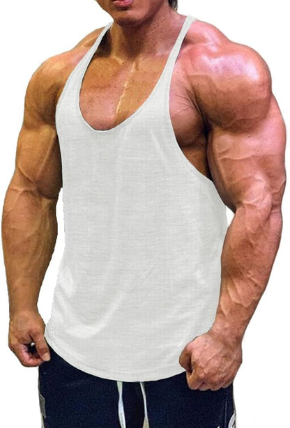 Muscle Cmdr Men's Bodybuilding Stringer Tank Tops 1 or 3 Pack