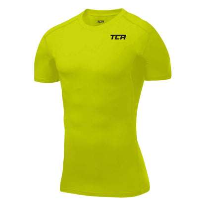 TCA Men's and Boys' HyperFusion Compression Base Layer Top Short Sleeve Under Shirt