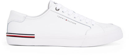 Tommy Hilfiger Men’s Core Corporate Leather Low Top Vulcanised Trainers