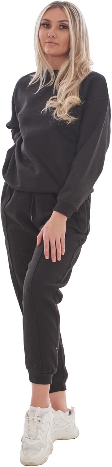 Ladies Plain Tracksuit Round Neck