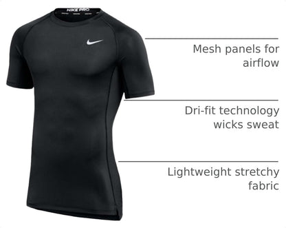 Nike Mens Pro Fitted Short Sleeve Training Tee