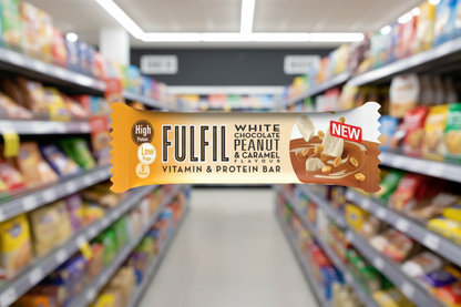 15 x Fulfil White Chocolate Peanut Caramel Vitamin & Protein Bar 55g