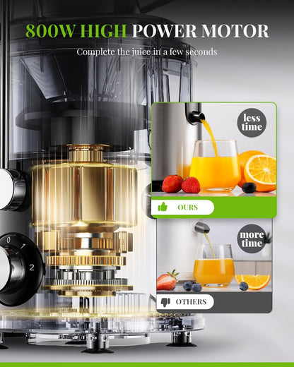 Juicer Machine 800W 3 Speed Control Stainless Steel Extractor SHARDOR