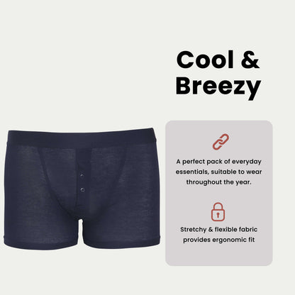 Sock Stack 6 Pack Cotton Stretch Boxer Shorts For Men MB09 Breathable Soft Durable Underwear In Black Navy Grey Classic Everyday Comfort