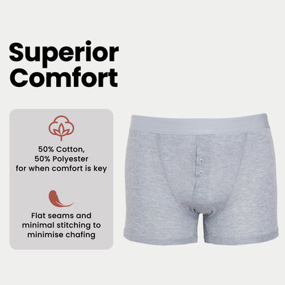Sock Stack 6 Pack Cotton Stretch Boxer Shorts For Men MB09 Breathable Soft Durable Underwear In Black Navy Grey Classic Everyday Comfort