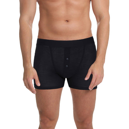 Sock Stack Men's 6 Pair Pack Black Ribbed Boxer Shorts Cotton Stretch Fabric For Everyday Comfort Durable Ribbed Texture Soft Elastic Waistband MB09