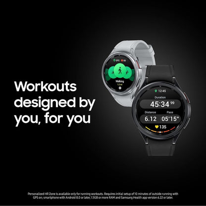 SAMSUNG Galaxy Watch 6 Classic 47mm Bluetooth Smartwatch, Rotating Bezel, Fitness Tracker, Personalized HR Zones, Advanced Sleep Coaching, US Version, Black (Renewed)
