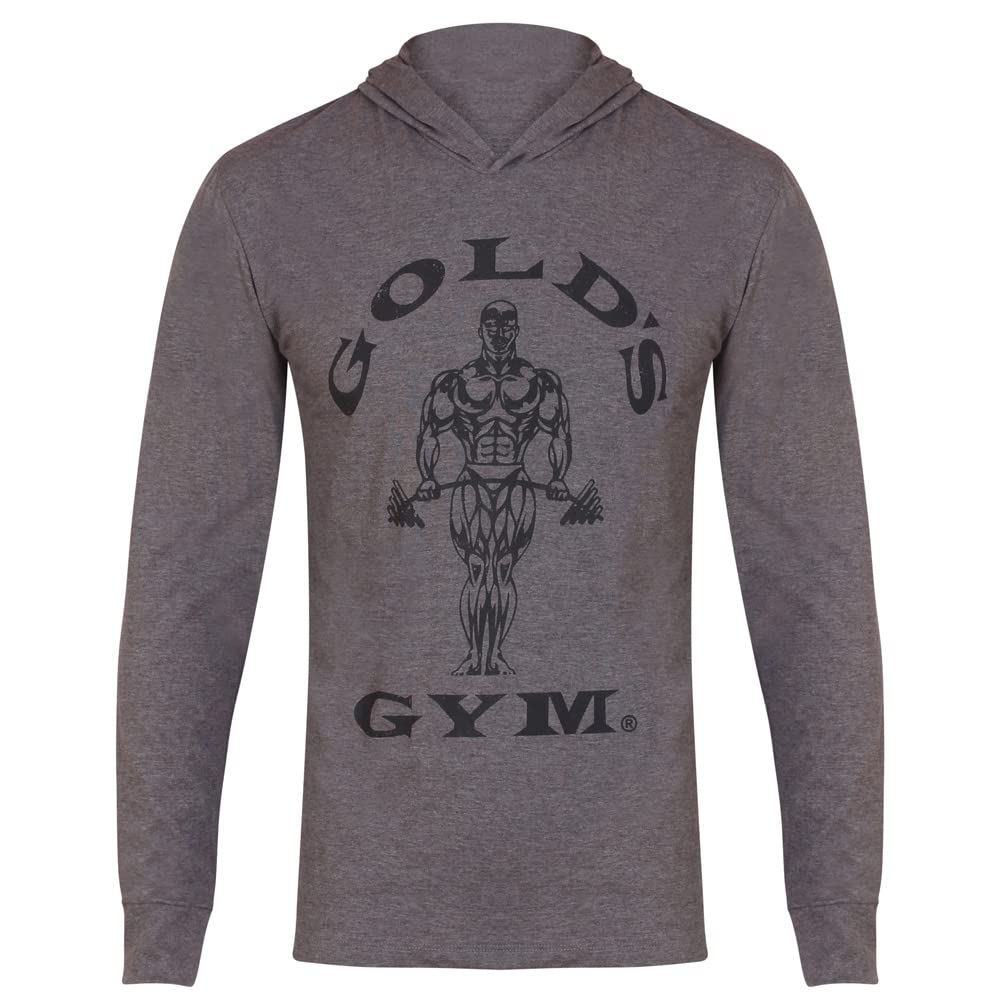 Gold's Gym Men's Workout Training Hooded Long Sleeve Sweat Top