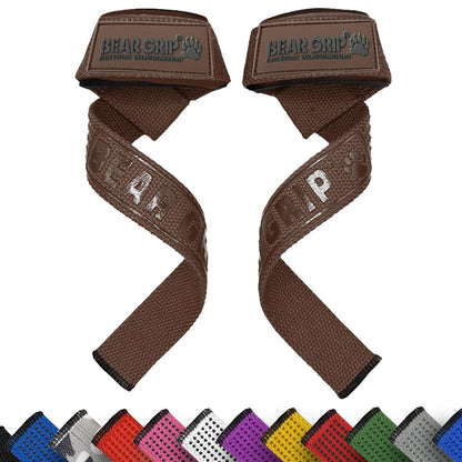 BEAR GRIP Straps - Premium Neoprene Padded Heavy Duty Double Stitched Weight Lifting Gym Straps