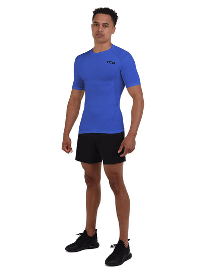 TCA Men's and Boys' HyperFusion Compression Base Layer Top Short Sleeve Under Shirt