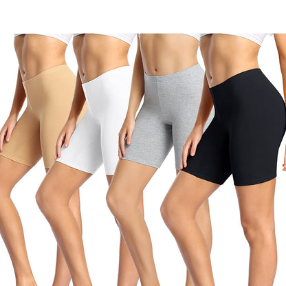 wirarpa Ladies Anti Chafing Shorts Womens Boxers Underwear Cotton Cycling Shorts Leggings for Under Dresses 4 Pack