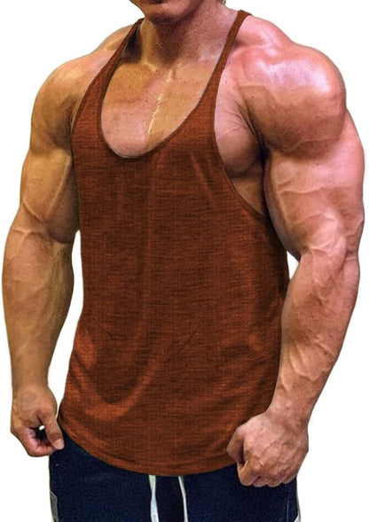 Muscle Cmdr Men's Bodybuilding Stringer Tank Tops 1 or 3 Pack