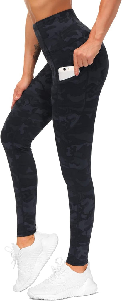 THE GYM PEOPLE Thick High Waist Yoga Pants with Pockets