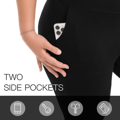 Walifrey Plus Size Leggings with Pockets for Women
