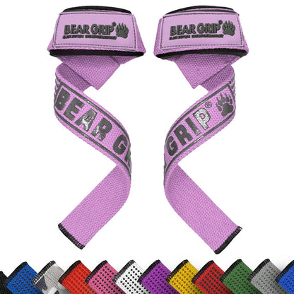 BEAR GRIP Straps - Premium Neoprene Padded Heavy Duty Double Stitched Weight Lifting Gym Straps