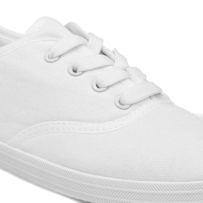 Red Fish Tai Womens Black Lace Up Canvas Shoe