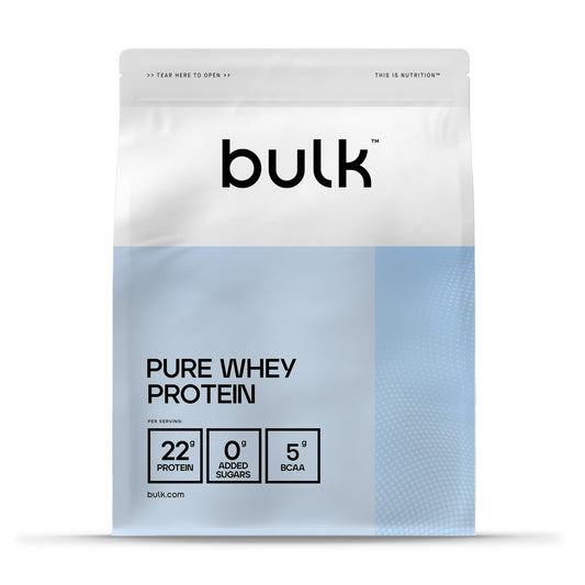 Bulk Pure Whey Protein Powder,Vanilla,23g Protein and 5g BCAAs per Scoop,Whey Concentrate Shake,Low Sugar,Supports Muscle Growth and Repair,Smooth Mixing,Vegetarian,1kg