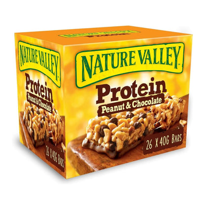Nature Valley Protein Peanut & Chocolate Gluten Free Cereal Bars 26 x 40g
