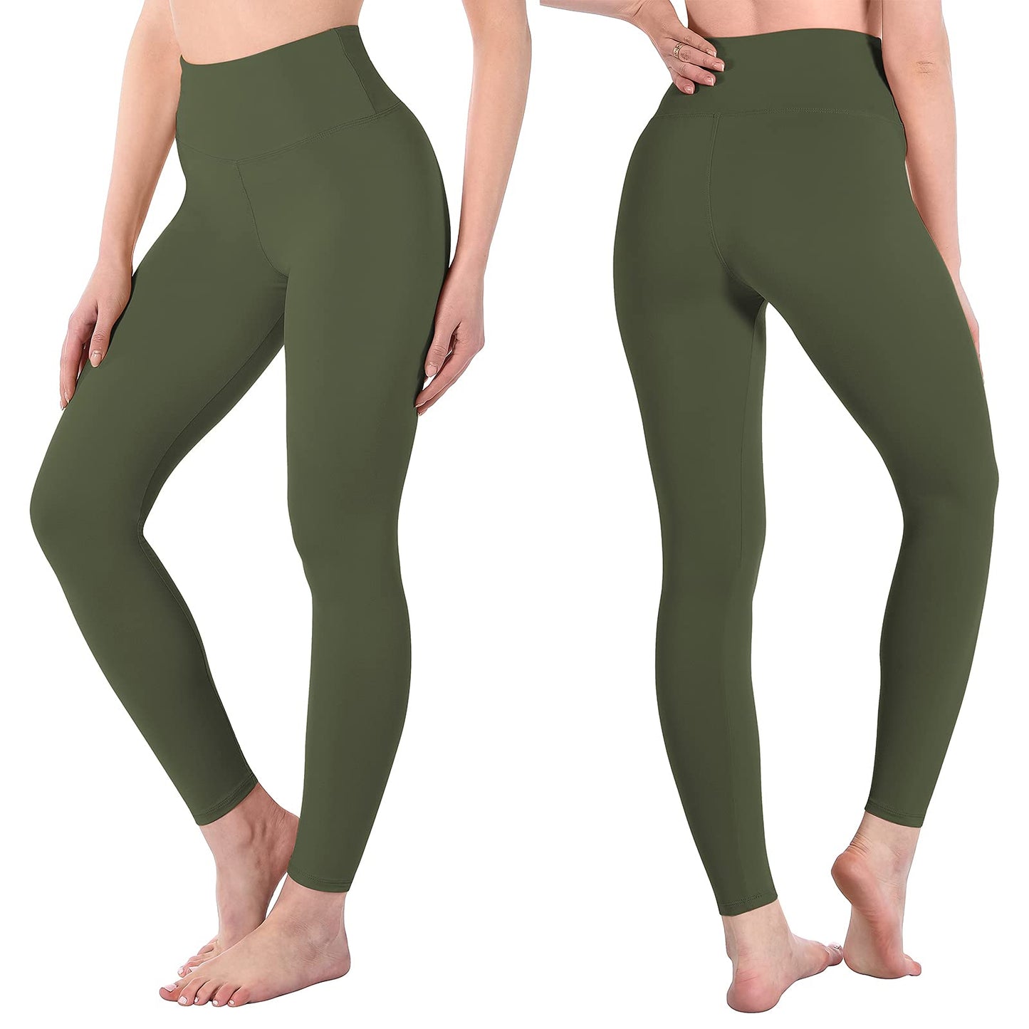 SINOPHANT High Waisted Leggings for Women, Buttery Soft Elastic Opaque Tummy Control Leggings, Plus Size Workout Gym Yoga