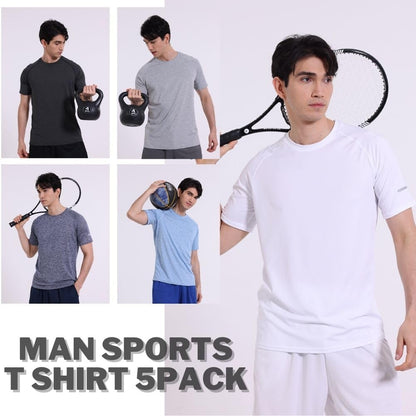 fovdtaa 5 Pack Mens Short Sleeve Crew Neck Gym T Shirt Workout Running Tops Mens Breathable Athletic Shirts Short Sleeve Sport Tops