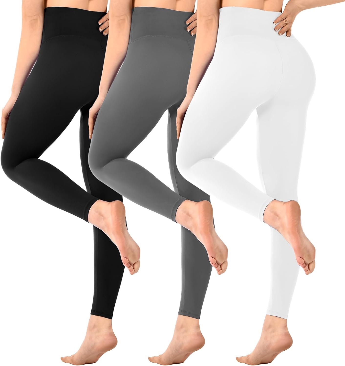 SINOPHANT Pack of 3 Women's High Waist Leggings