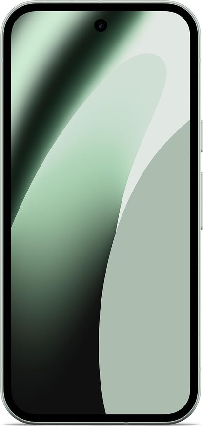 Green Google Pixel 10a smartphone front view