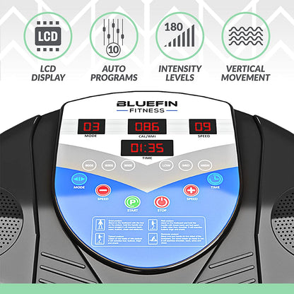 Bluefin Fitness Vibration Plate | Pro Model | Upgraded Design With Silent Motors | Comes with Built in Speakers