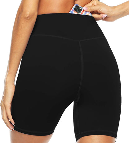 PERSIT High Waisted Women's Yoga Shorts with Pocket