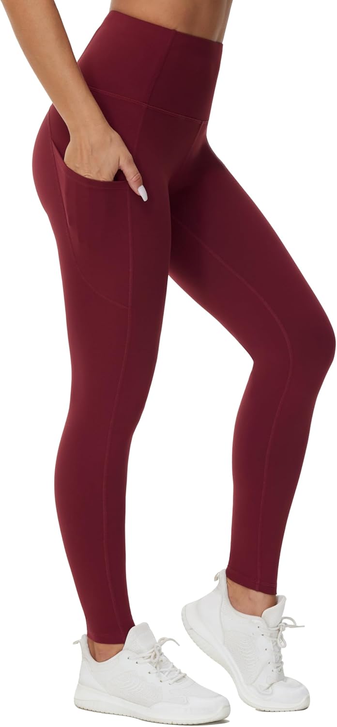 THE GYM PEOPLE Thick High Waist Yoga Pants with Pockets