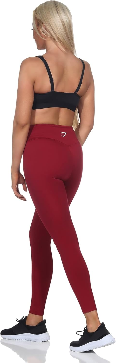 GYMSHARK Women´s Training Leggings Colour: Burgundy; Size: XS