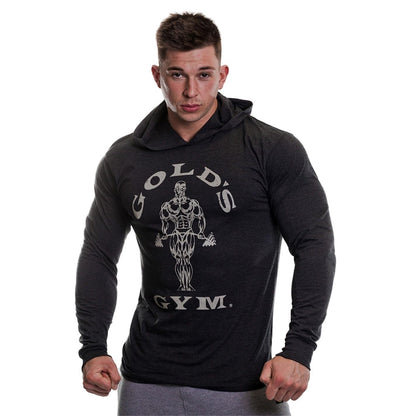 Gold's Gym Men's Workout Training Hooded Long Sleeve Sweat Top