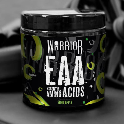 Warrior EAA - Essential Amino Acids - 360g - Provides Exceptional Support for Recovery & Muscle Soreness - Formula Includes Cyclic Dextrin, Taurine and More, Blue Raspberry