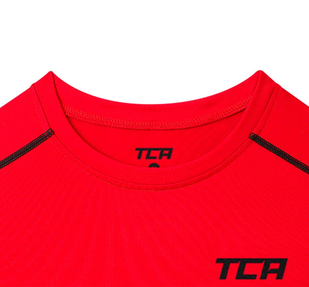 TCA Men's and Boys' HyperFusion Compression Base Layer Top Short Sleeve Under Shirt