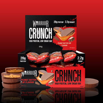 Warrior Crunch - High Protein Bars - 20g Protein Each Bar - Low Carb, Low Sugar Snack - 12 Pack x 64g (Variety Pack)