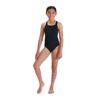 Speedo Girl's Eco Endurance+ Medalist Swimsuit | Chlorine Resistance | Recycled Fabric | Comfort Fit | Swimming Lessons | Swim Holiday Swimsuit (Pack of 1)