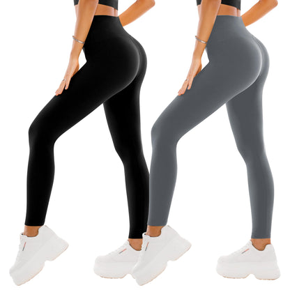 SINOPHANT High Waisted Leggings for Women, Buttery Soft Elastic Opaque Tummy Control Leggings, Plus Size Workout Gym Yoga