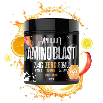 Warrior Amino Blast 270g – BCAA Powder – Branched Chain Amino Acids Supplement, Intra Workout & Recovery, Energy Drink – 30 Servings (Strawberry Kiwi)