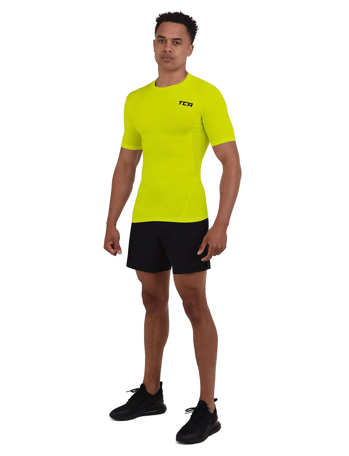 TCA Men's and Boys' HyperFusion Compression Base Layer Top Short Sleeve Under Shirt