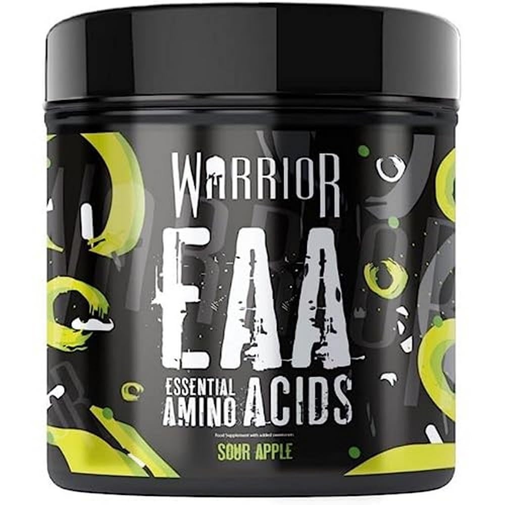 Warrior EAA - Essential Amino Acids - 360g - Provides Exceptional Support for Recovery & Muscle Soreness - Formula Includes Cyclic Dextrin, Taurine and More, Blue Raspberry