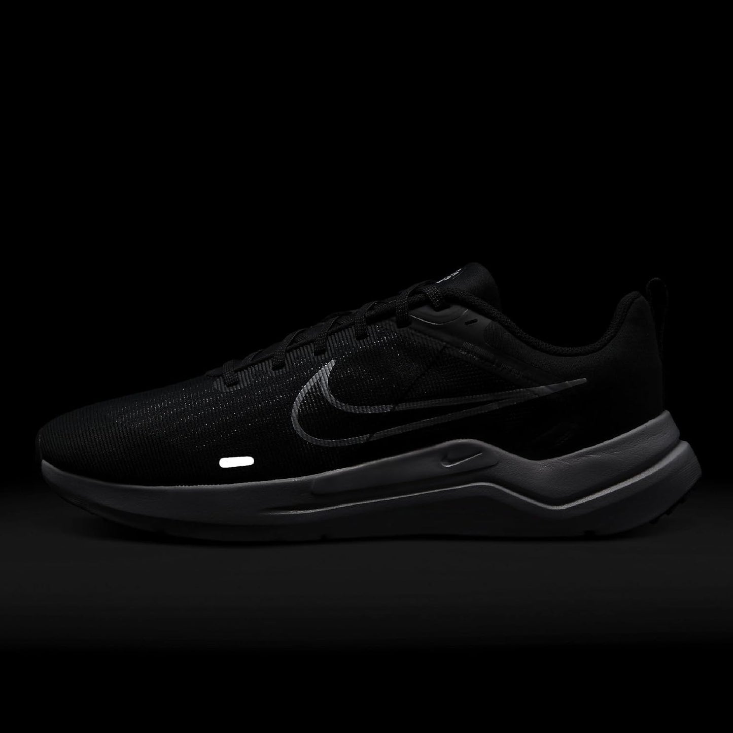 NIKE Men's Downshifter 12 Sneaker, Black White Dk Smoke Grey Pure Platinum, 10 UK
