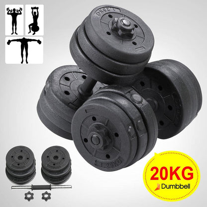Yaheetech 30KG/25KG/20KG/15KG Adjustable Dumbbells