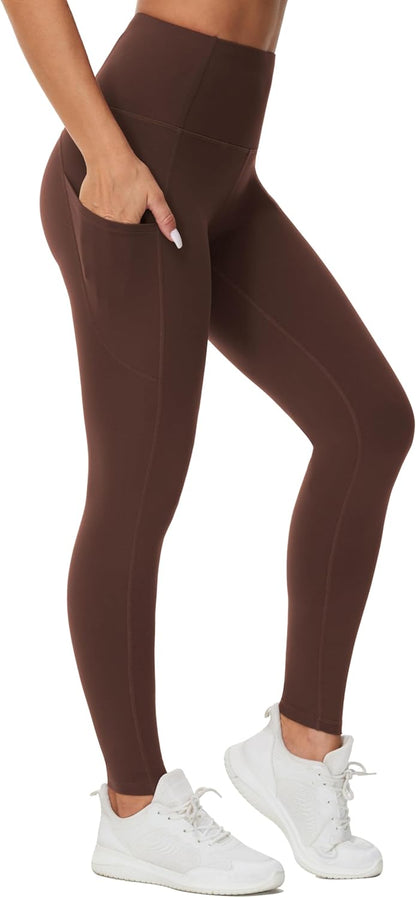 THE GYM PEOPLE Thick High Waist Yoga Pants with Pockets