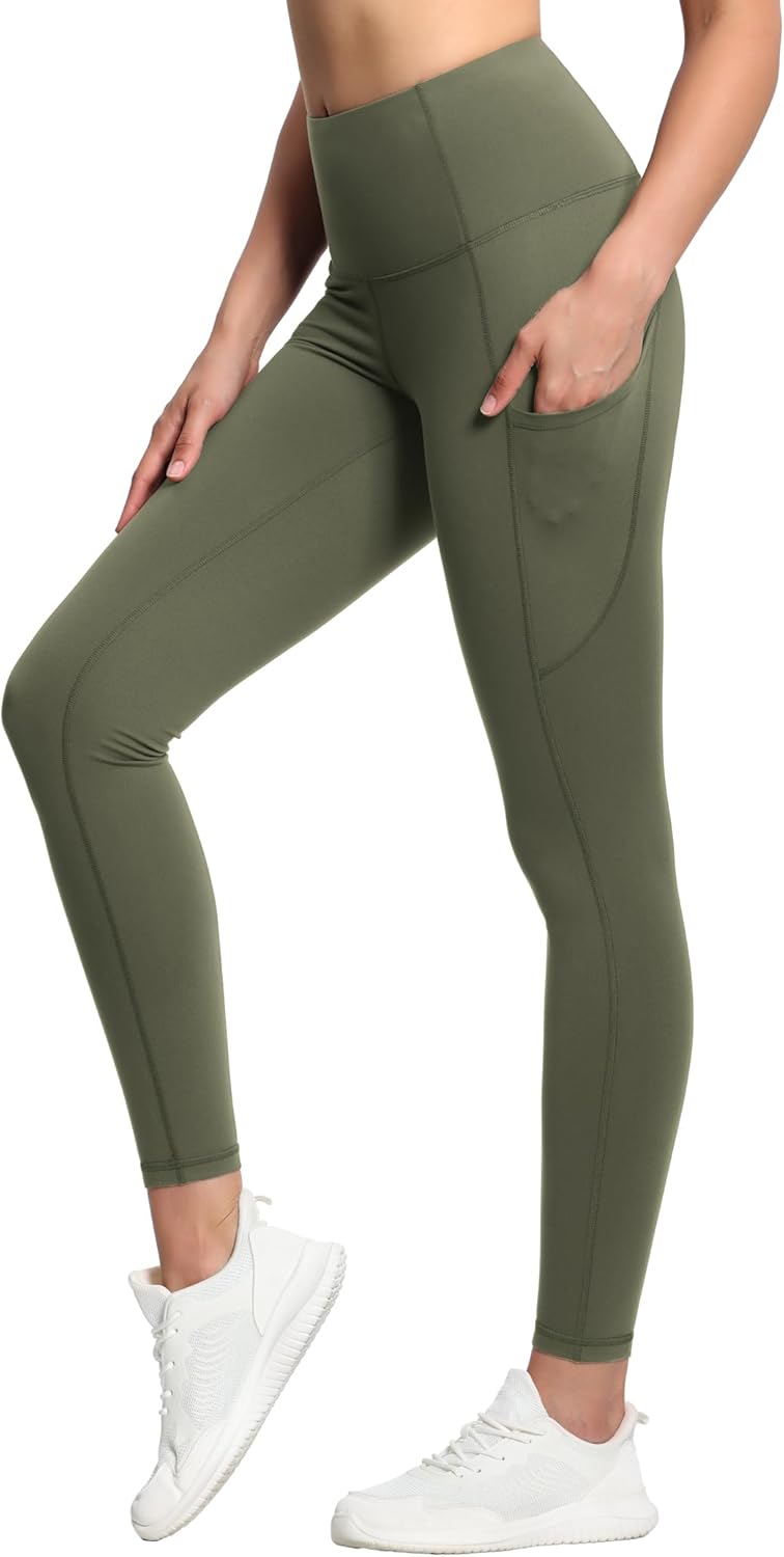 THE GYM PEOPLE Thick High Waist Yoga Pants with Pockets