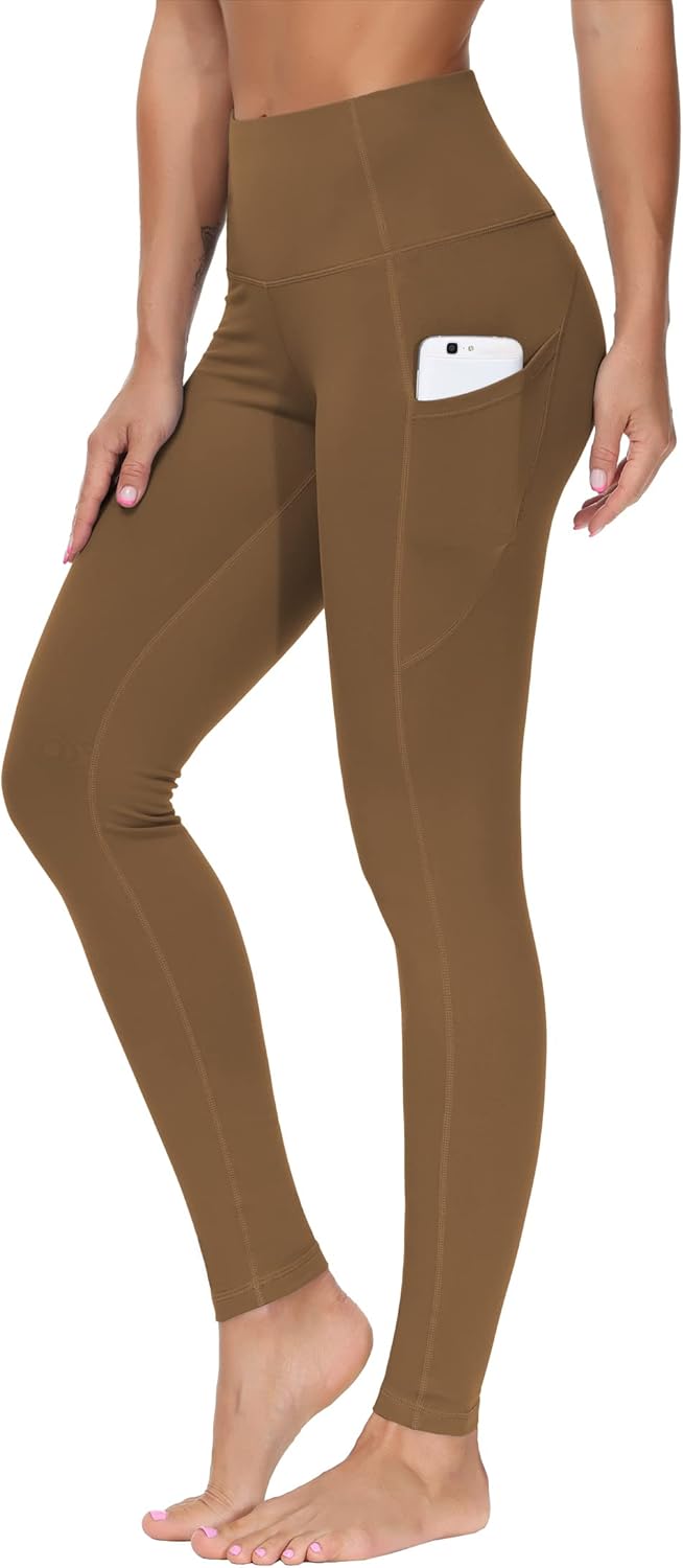 THE GYM PEOPLE Thick High Waist Yoga Pants with Pockets
